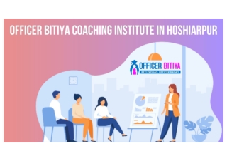 Officer Bitiya  Best IAS Coaching In Hoshiarpur