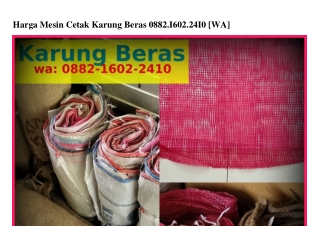 Harga Mesin Cetak Karung Beras (2)