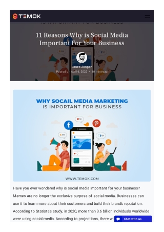 11 Reasons Why is Social Media Important For Your Business