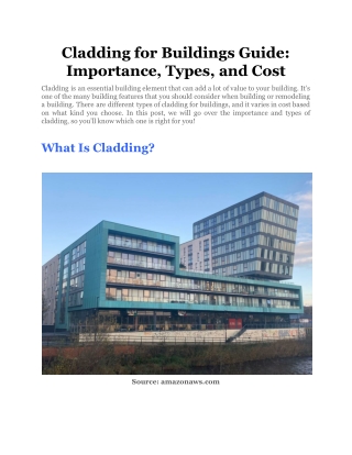 Cladding for Buildings Guide_ Importance, Types, and Cost
