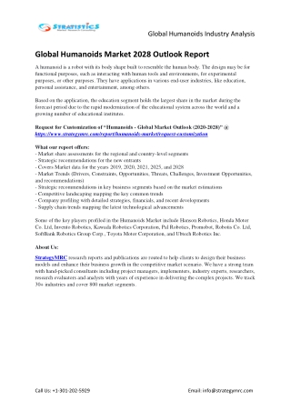 Provincial Demand and manufacturers of Global Humanoids Industry