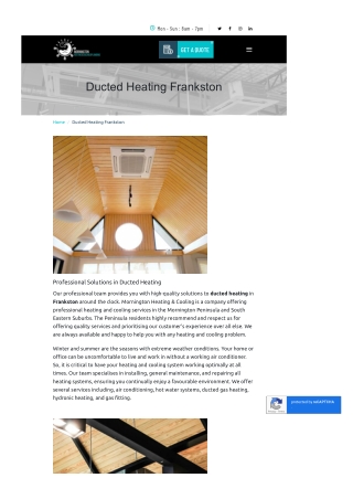 Ducted Heating Frankston