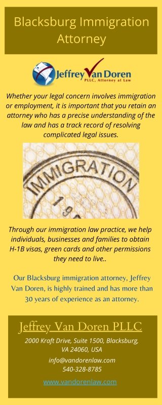 Blacksburg Immigration Attorney