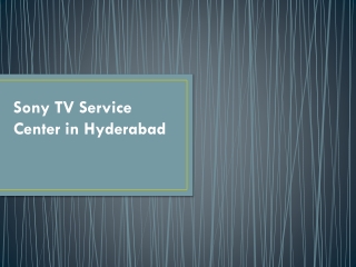 Sony tv Service center in hyderabad