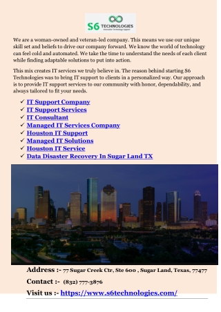 Data Disaster Recovery In Sugar Land TX