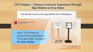 Enhance Customer Experience Through Sign Holders at Your Salon
