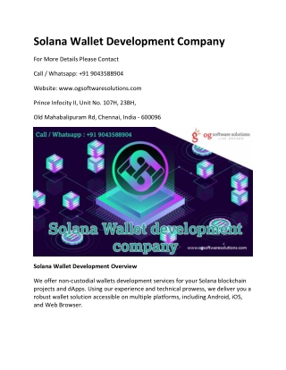 Solana Wallet development company