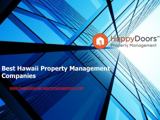 Best Hawaii Property Management Companies - www.happydoorspropertymanagement.com