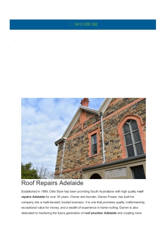 Roof Repairs Adelaide