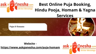 Best Online Puja Booking, Hindu Pooja, Homam & Yagna Services  Askganesha
