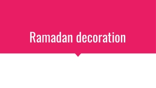 Ramadan decoration