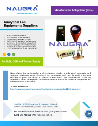 Analytical Lab Equipments Suppliers