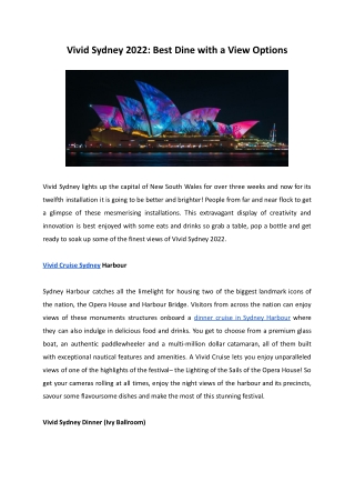 Vivid Sydney 2022_ Best Dine with a View Options