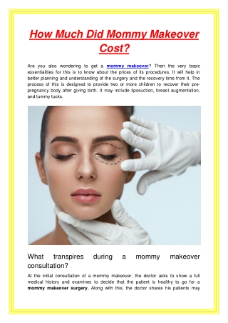 How Much Did Mommy Makeover Cost
