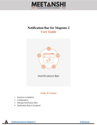 Magento 2 Notification Bar