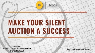Make Your Silent Auction a Success