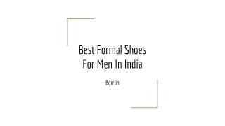 Best Formal Shoes For Men In India