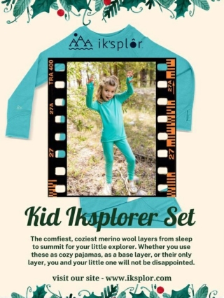 Kids’ Merino Wool Thermal Base Layers - Iksplor