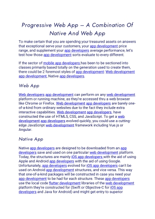 Progressive Web App A Combination Of Native And Web App (1)