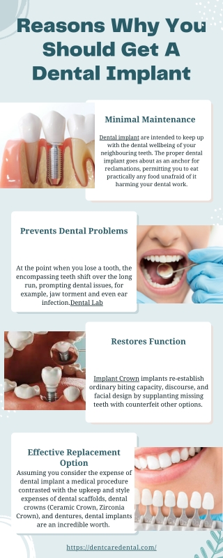 Reasons Why You Should Get A Dental Implant