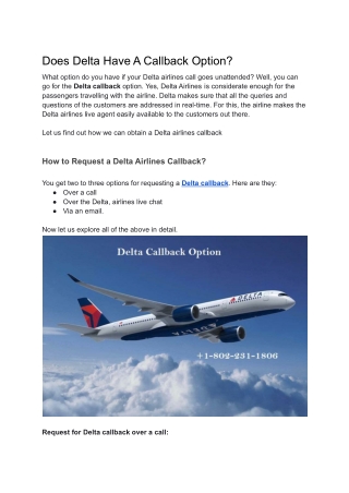 How do I get my Delta callback?