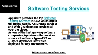Software testing services