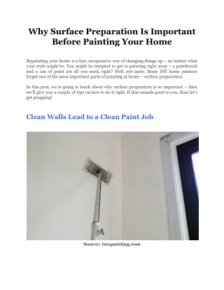 Why Surface Preparation Is Important Before Painting Your Home