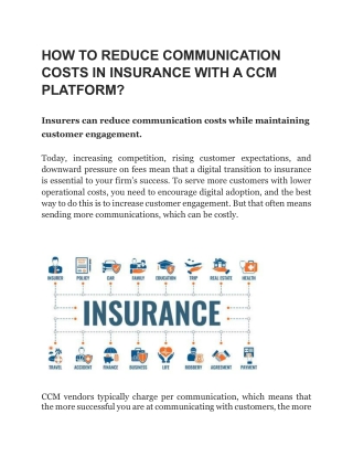 HOW TO REDUCE COMMUNICATION COSTS IN INSURANCE WITH A CCM PLATFORM