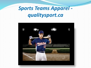 Sports Teams Apparel - qualitysport.ca