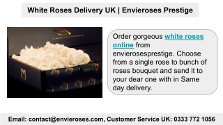 White Roses Delivery UK | Envierosesprestige