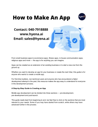 How to Make an App