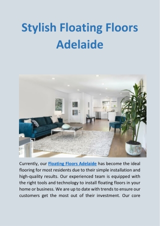 Stylish Floating Floors Adelaide