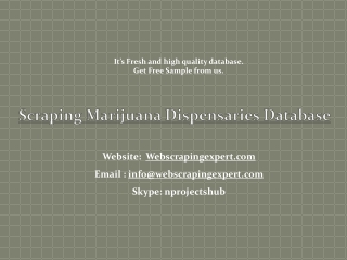 Scraping Marijuana Dispensaries Database