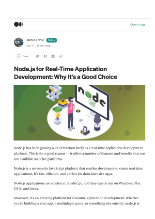 Node.js for Real-Time Application Development Why It’s a Good Choice