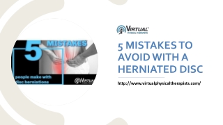 5 MISTAKES TO AVOID WITH A HERNIATED DISC