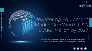 Dewatering Equipment Market Size Worth USD 5,786.1 Million