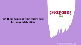 Try these games at your child's next birthday celebration