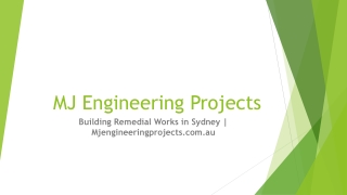 Building Remedial Works in Sydney | Mjengineeringprojects.com.au