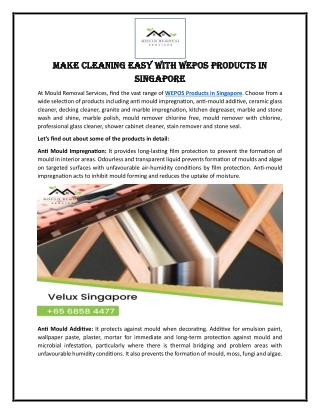 Make Cleaning Easy with WEPOS Products in Singapore