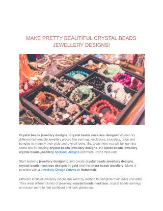 MAKE PRETTY BEAUTIFUL CRYSTAL BEADS JEWELLERY DESIGNS