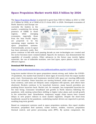 Space Propulsion Market worth $22.5 billion by 2026