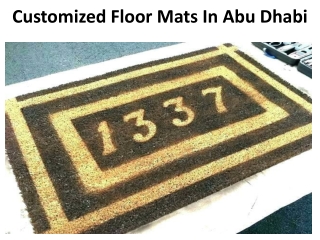Customized Door Mats In Abu Dhabi