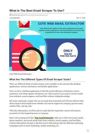 1What Is The Best Email Scraper To Use