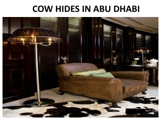 COW HIDES IN ABU DHABI