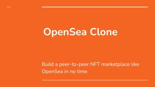 OpenSea Clone - Build a peer-to-peer NFT marketplace like OpenSea in no time