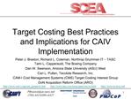 Target Costing Best Practices and Implications for CAIV Implementation