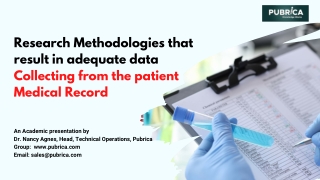 Research methodologies that result in data collecting from the patient medical record - Pubrica