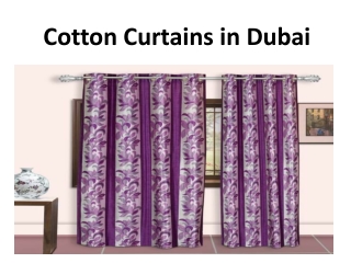 Cotton Curtains in Dubai