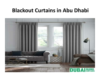 Blackout Curtains in Abu Dhabi