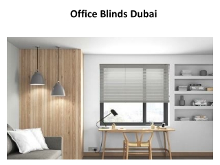 Office Blinds Dubai
